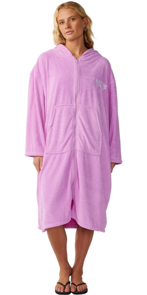 2026 Rip Curl Womens Classic Surf Zip Thru Hooded Towel 187WTO - Lilac